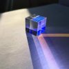 Cross dichroism X cubic prism optical glass square prism